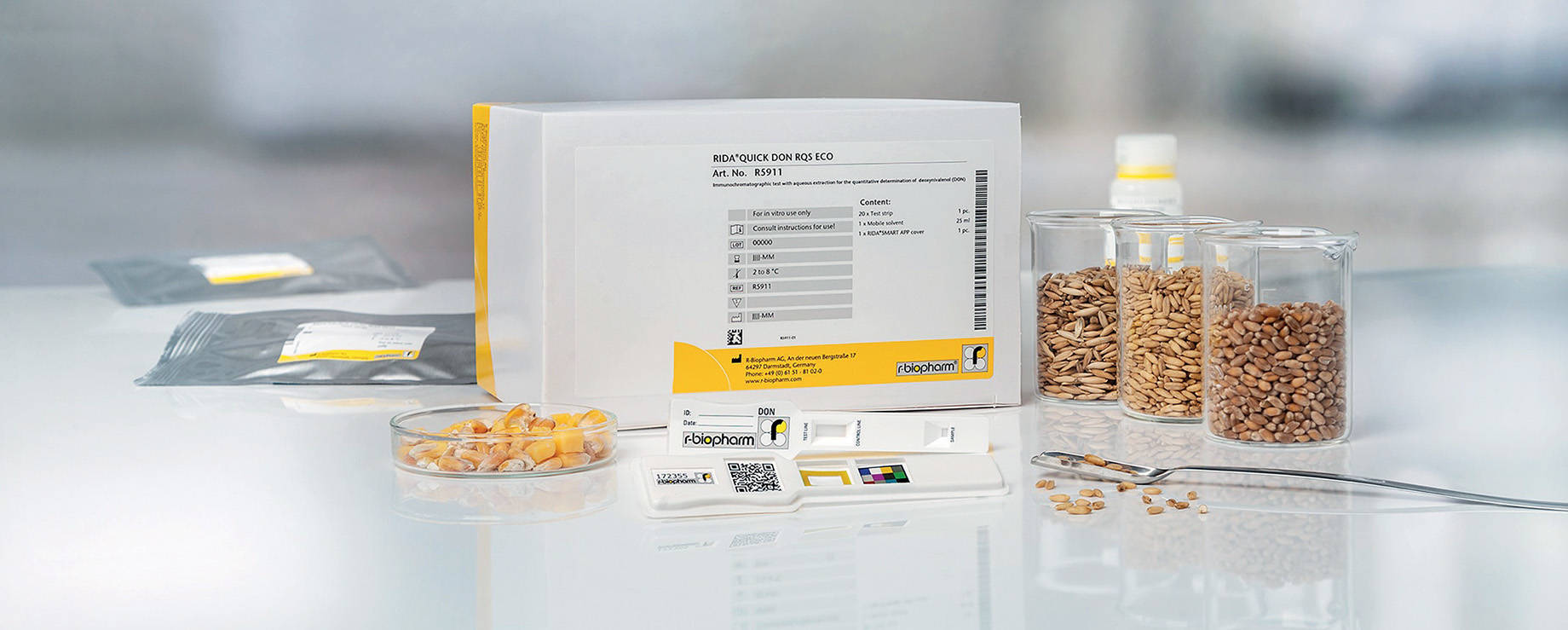 Viljan hometoksiinien pikatestaus R-biopharmin pikatesteillä