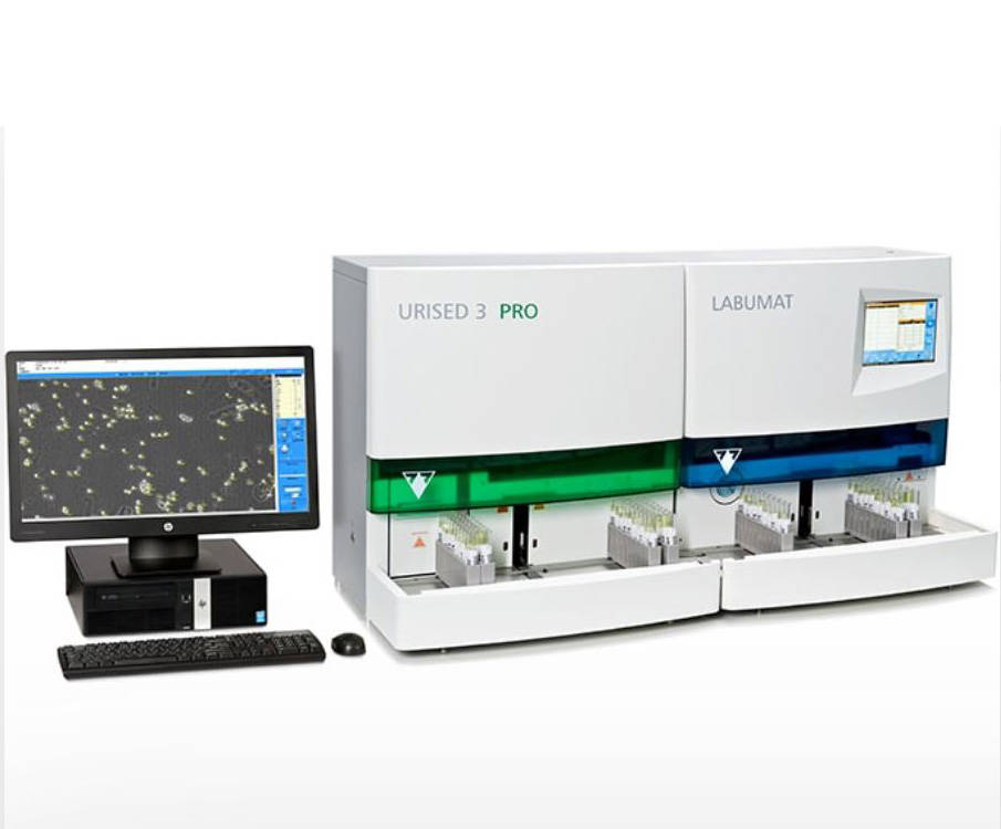 Kemiallisen seulonnan analysaattori LabUMat 2:n ja partikkelilaskija UriSed 3 Pro