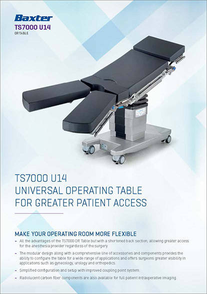 Baxter TS 7000 U14 leikkauspöytä -esite