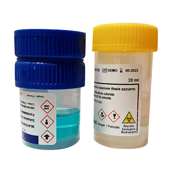 Bio-Optica Klessidra 2.0 ja 3.0 -turvapurkit 10 % formaliinilla