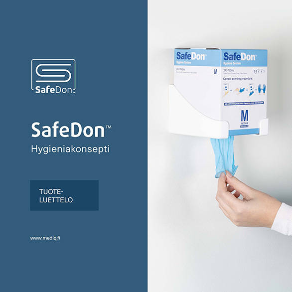 SafeDon-tuoteluettelo käsineet ja käsinetelineet Mediq